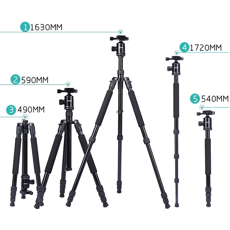 TRIOPO Oubao A-608S  Adjustable Portable  Aluminum Alloy Tripod with Ball Head for SLR Camera - Tripods by TRIOPO | Online Shopping UK | buy2fix