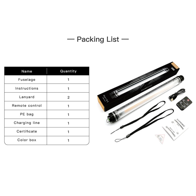 LUXCeO P7 Dual Color Temperature Photo LED Stick Video Light Waterproof Handheld LED Fill Light with Remote Control -  by LUXCeO | Online Shopping UK | buy2fix