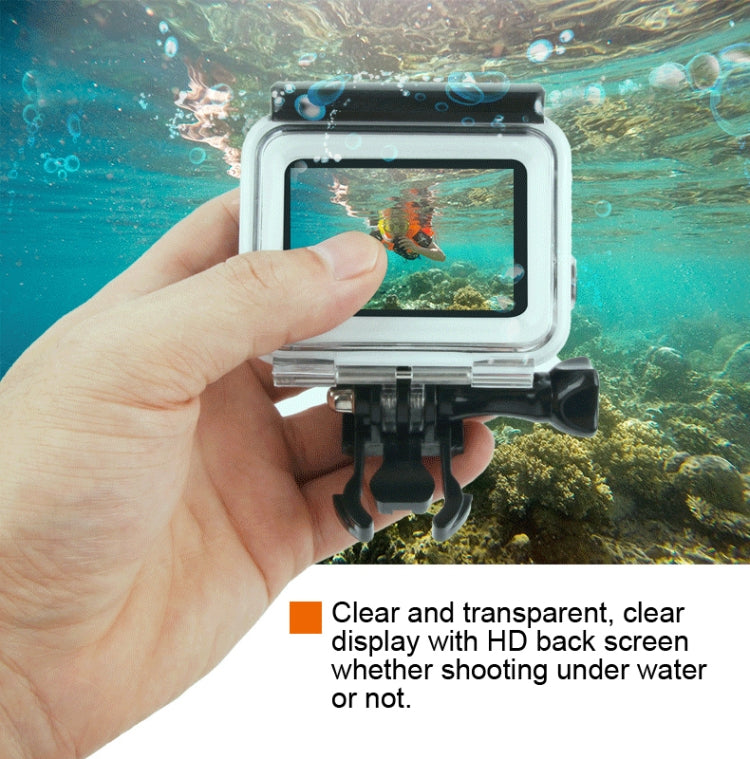 45m Waterproof Housing Protective Case + Touch Screen Back Cover for GoPro NEW HERO /HERO6 /5, with Buckle Basic Mount & Screw, No Need to Remove Lens (Transparent) - DJI & GoPro Accessories by buy2fix | Online Shopping UK | buy2fix