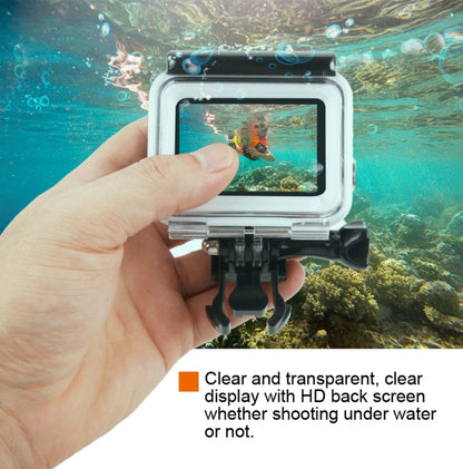 45m Waterproof Housing Protective Case + Touch Screen Back Cover for GoPro NEW HERO /HERO6 /5, with Buckle Basic Mount & Screw, No Need to Remove Lens (Transparent) - DJI & GoPro Accessories by buy2fix | Online Shopping UK | buy2fix