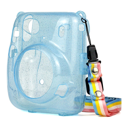 Glitter Power Crystal Case with Strap for FUJIFILM Instax mini 11 (Blue) - Camera Accessories by buy2fix | Online Shopping UK | buy2fix