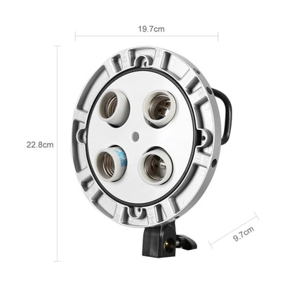 Godox TL-4 4 in 1 E27 Socket Tricolor Bulb Light Lamp Head Mount(US Plug) -  by Godox | Online Shopping UK | buy2fix