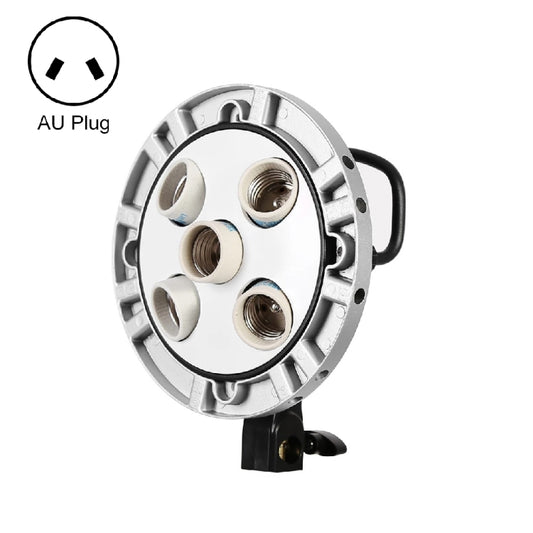Godox TL-5 5 in 1 E27 Socket Tricolor Bulb Light Lamp Head Mount(AU Plug) - Camera Accessories by Godox | Online Shopping UK | buy2fix