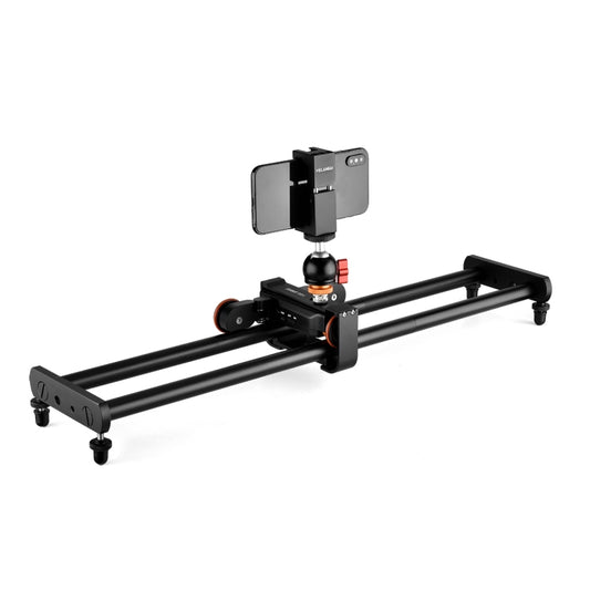 YELANGU L60E 60cm Slide Rail Track + L4 3-Wheel Video Dolly with Phone Clamp & Ballhead - Camera Slider by YELANGU | Online Shopping UK | buy2fix