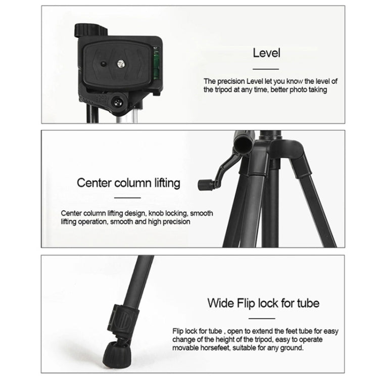 3366 Quality 1.7m Portable Phone Live Selfie Tripod DV SLR Camera Stand (Black) - Tripods by buy2fix | Online Shopping UK | buy2fix