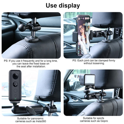 25mm Ballhead Car Front Seat Handlebar Fixed Mount Holder with Tripod Adapter & Screw & Phone Clamp & Anti-lost Silicone Case for GoPro Hero11 Black / HERO10 Black /9 Black /8 Black /7 /6 /5 /5 Sessio ... /3 /2 /1, DJI Osmo Action and Other Action Cameras - DJI & GoPro Accessories by buy2fix | Online Shopping UK | buy2fix