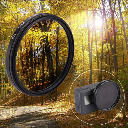 52mm 3 in 1 Round Circle CPL Lens Filter with Cap for GoPro HERO7 Black/6 /5 - Lens Filter by JSR | Online Shopping UK | buy2fix