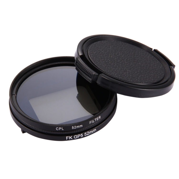 52mm 3 in 1 Round Circle CPL Lens Filter with Cap for GoPro HERO7 Black/6 /5 - Lens Filter by JSR | Online Shopping UK | buy2fix