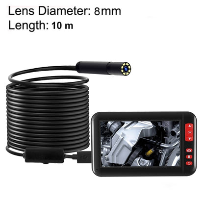 P20 4.3 Inch Screen Display HD1080P Inspection Endoscope with 8 LEDs, Length: 10m, Lens Diameter: 8mm, Hard Line - Consumer Electronics by buy2fix | Online Shopping UK | buy2fix