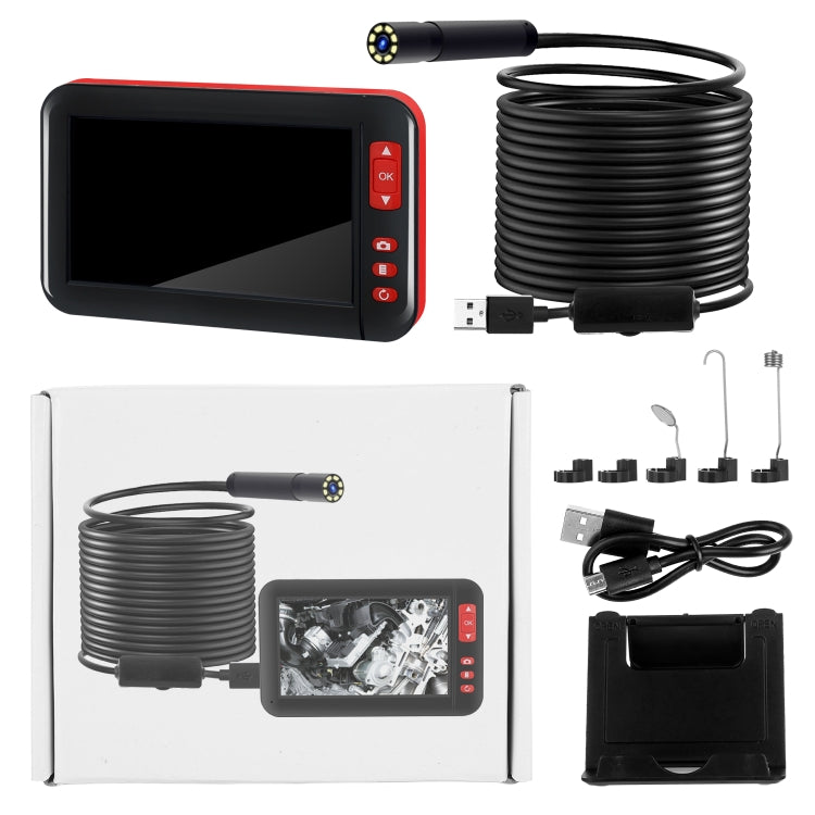 P20 4.3 Inch Screen Display HD1080P Inspection Endoscope with 8 LEDs, Length: 10m, Lens Diameter: 8mm, Hard Line - Consumer Electronics by buy2fix | Online Shopping UK | buy2fix