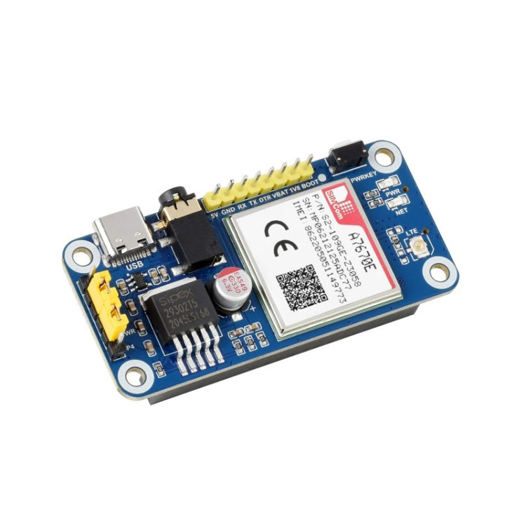 Waveshare Multi Band 2G GSM / GPRS LBS A7670E LTE Cat-1 HAT for Raspberry Pi, for Europe, Southeast Asia, West Asia, Africa, China, South Kor - Modules Expansions Accessories by WAVESHARE | Online Shopping UK | buy2fix