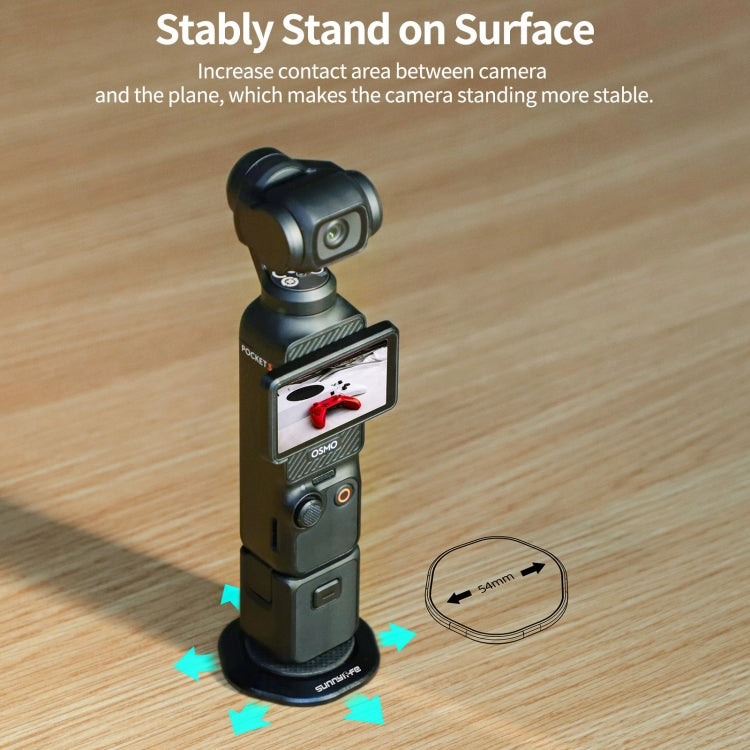 Sunnylife Universal Metal Magnetic Base 1/4 inch Adapter Aluminium Alloy Pivot Stand Base (Black) - Mount & Holder by Sunnylife | Online Shopping UK | buy2fix