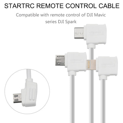 STARTRC 30cm Micro USB to Micro USB Converting Connector Data Cable for DJI Mavic Mini /  Air, Shark Remote Controller(White) - DJI & GoPro Accessories by STARTRC | Online Shopping UK | buy2fix