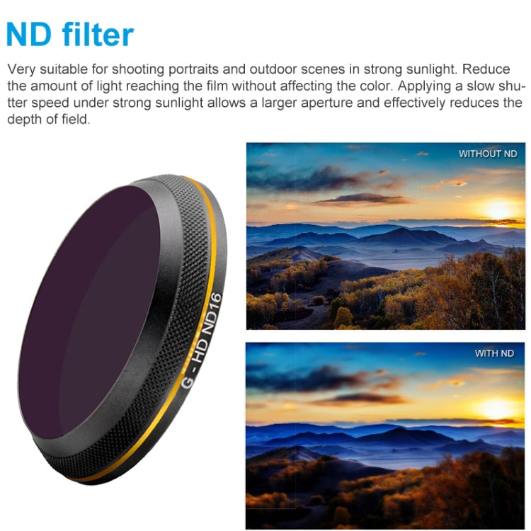 PGYTECH X4S-HD ND16 Gold-edge Lens Filter for DJI Inspire 2 / X4S Gimbal Camera Drone Accessories -  by PGYTECH | Online Shopping UK | buy2fix