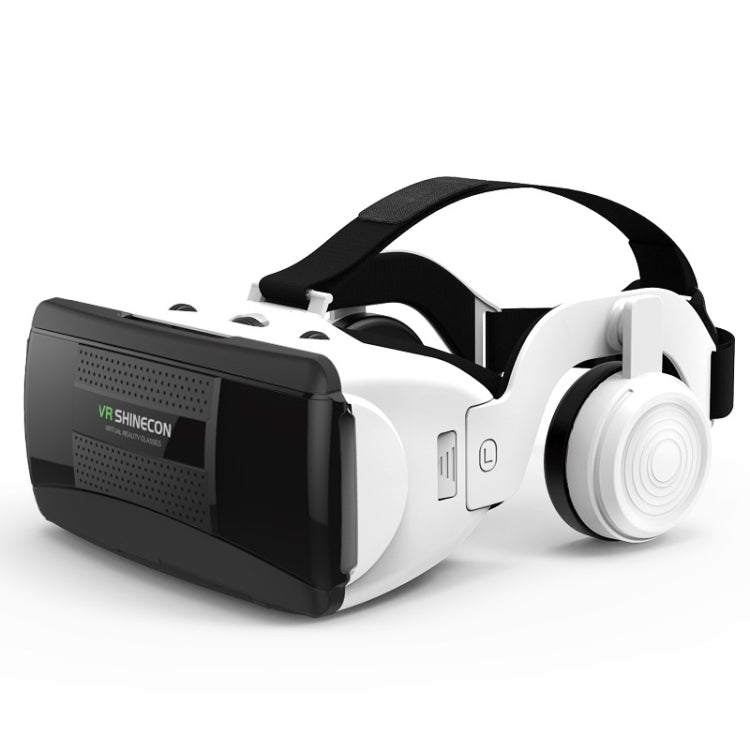 VR SHINECON G06EB Virtual Reality 3D Video Glasses Suitable for 4.7 inch - 6.1 inch Smartphone with HiFi Headset (White) - Consumer Electronics by buy2fix | Online Shopping UK | buy2fix