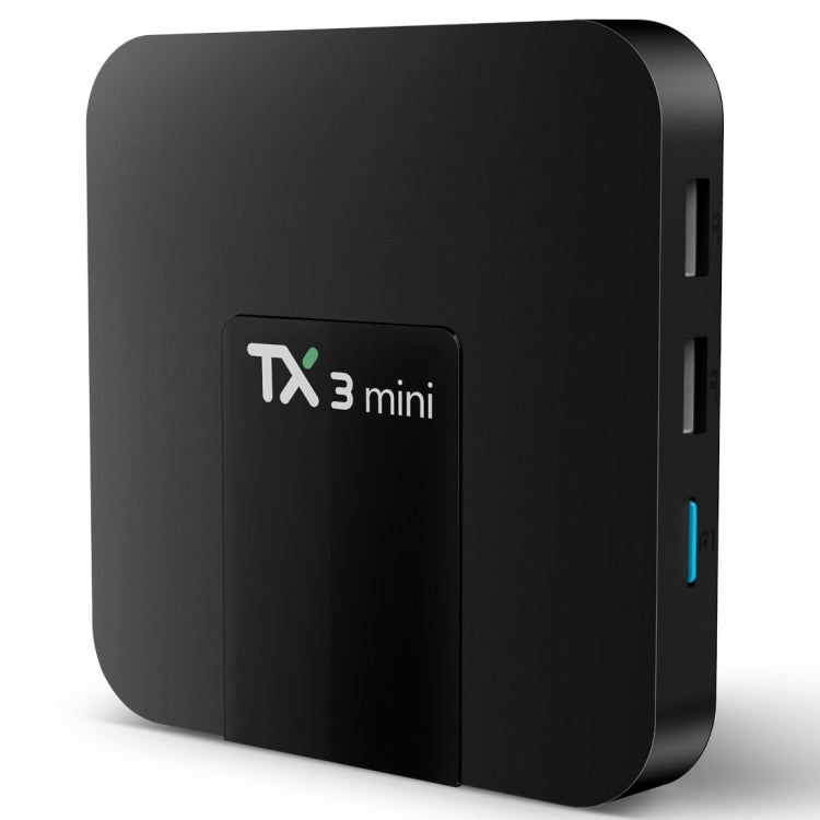 TX3 Mini 4K*2K Display HD Smart TV BOX Player with Remote Controller, Android 7.1 OS Amlogic S905W up to 2.0 GHz, Quad core ARM Cortex-A53, RAM: 2GB DDR3, ROM: 16GB, Supports WiFi & TF & AV In & DC In, AU Plug(Black) - Consumer Electronics by buy2fix | Online Shopping UK | buy2fix