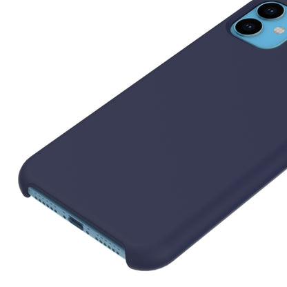 For iPhone 11 Solid Color Liquid Silicone Shockproof Case (Dark Blue) - iPhone 11 Cases by buy2fix | Online Shopping UK | buy2fix