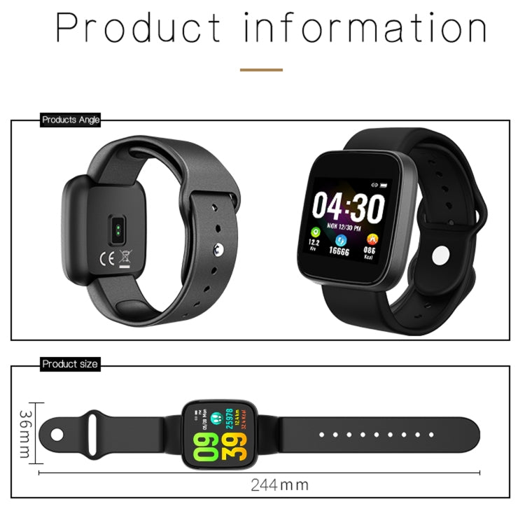 B9 1.28 inch TFT Touch Screen IP67 Waterproof Smart Bracelet, Support Sleep Monitor / Heart Rate Monitor / Blood Pressure Monitor(Black) - Smart Wear by buy2fix | Online Shopping UK | buy2fix