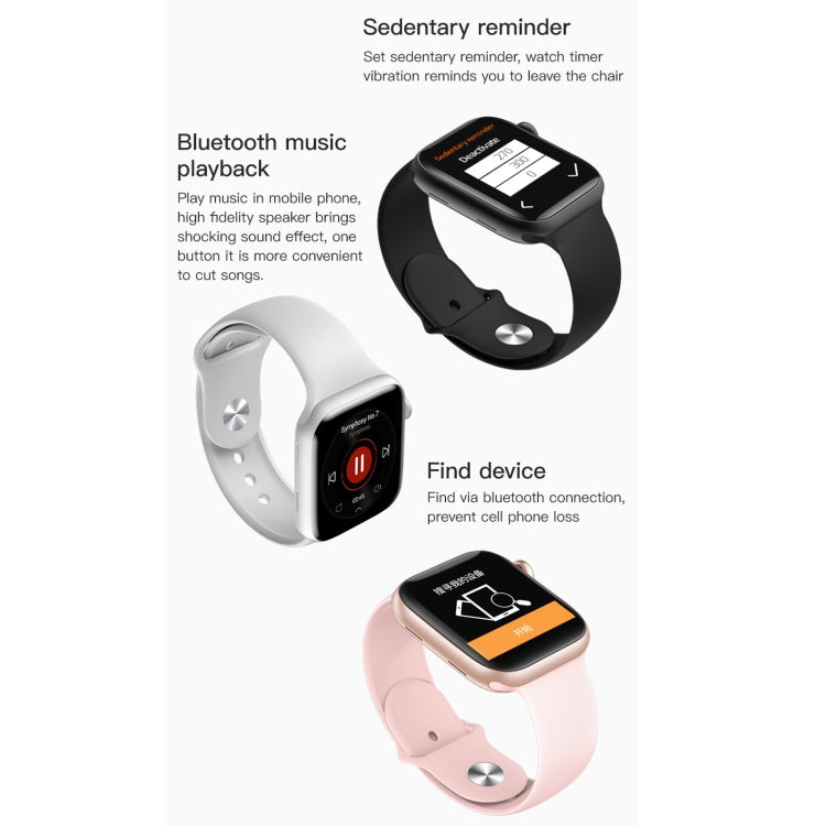 T500+ 1.75 inch IPS Screen IP67 Waterproof Smart Watch, Support Sleep Monitor / Heart Rate Monitor / Bluetooth Call, Style:Sport Button Strap(White) - Smart Wear by buy2fix | Online Shopping UK | buy2fix