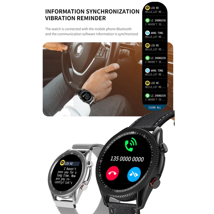 M98 1.28 inch IPS Color Screen IP67 Waterproof Smart Watch, Support Sleep Monitor / Heart Rate Monitor / Bluetooth Call, Style:Steel Strap(Black) - Smart Wear by buy2fix | Online Shopping UK | buy2fix