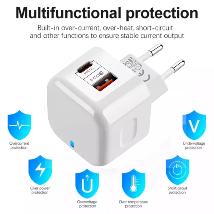 YSY-6087 20W PD + QC 3.0 Dual Ports Travel Charger Power Adapter, US Plug - Apple Accessories by buy2fix | Online Shopping UK | buy2fix