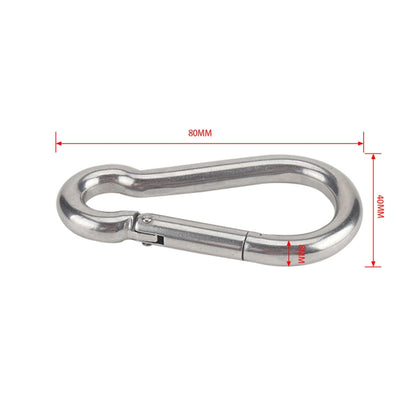 RV Trailer Spring Safety Rope Breakaway Cable, Safety Buckle Size:M8 x 80mm(Dark Grey) - In Car by buy2fix | Online Shopping UK | buy2fix