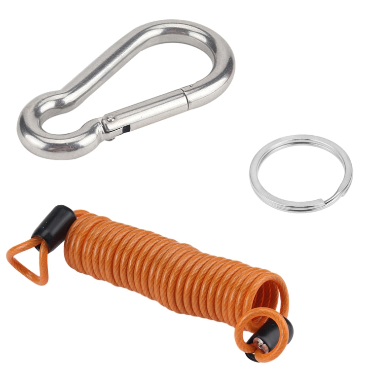 RV Trailer Spring Safety Rope Breakaway Cable, Safety Buckle Size:M10 x 100mm(Orange) - In Car by buy2fix | Online Shopping UK | buy2fix