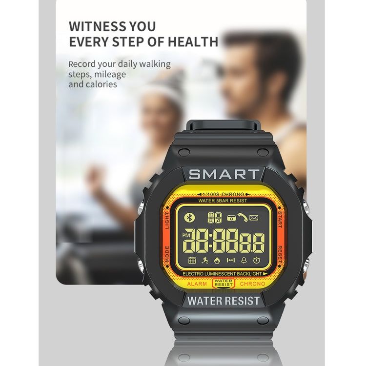 Lokmat MK22 1.21 inch FSTN LCD Screen 50m Waterproof Smart Watch, Support Information Reminder / Remote Camera / Sport Record(Orange) - Smart Watches by Lokmat | Online Shopping UK | buy2fix