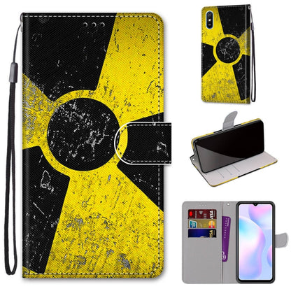 For Xiaomi Redmi 9A Coloured Drawing Cross Texture Horizontal Flip PU Leather Case with Holder & Card Slots & Wallet & Lanyard(Yellow Black Logo) - Xiaomi Cases by buy2fix | Online Shopping UK | buy2fix