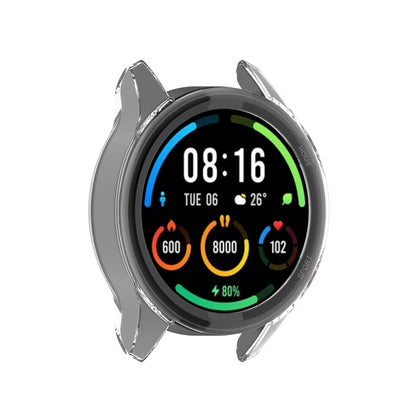 For Xiaomi Watch Color Sport Half Coverage Hollowed TPU Protective Case(Transparent White) - Smart Wear by buy2fix | Online Shopping UK | buy2fix