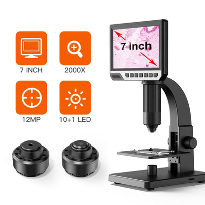 inskam315 7 inch IPS Screen 2000X 12MP HD Digital Microscope - Digital Microscope by buy2fix | Online Shopping UK | buy2fix