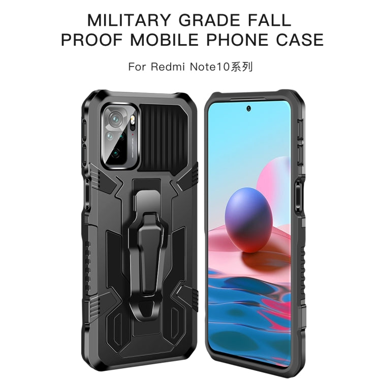 For Xiaomi Redmi Note 10 / 10S Armor Warrior Shockproof PC + TPU Protective Case(Black) - Xiaomi Accessories by buy2fix | Online Shopping UK | buy2fix