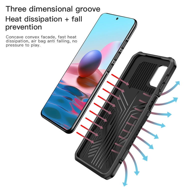 For Xiaomi Redmi Note 10 / 10S Armor Warrior Shockproof PC + TPU Protective Case(Black) - Xiaomi Accessories by buy2fix | Online Shopping UK | buy2fix