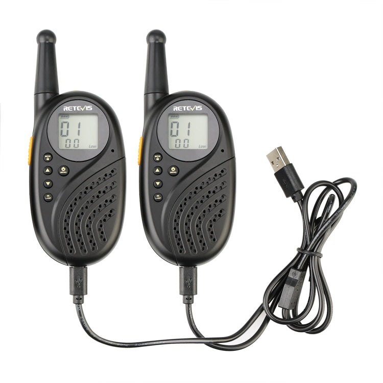 1 Pair RETEVIS RT35 0.5W US Frequency 462.550-467.7125MHz 22CH Handheld Children Walkie Talkie(Black) - Children by RETEVIS | Online Shopping UK | buy2fix