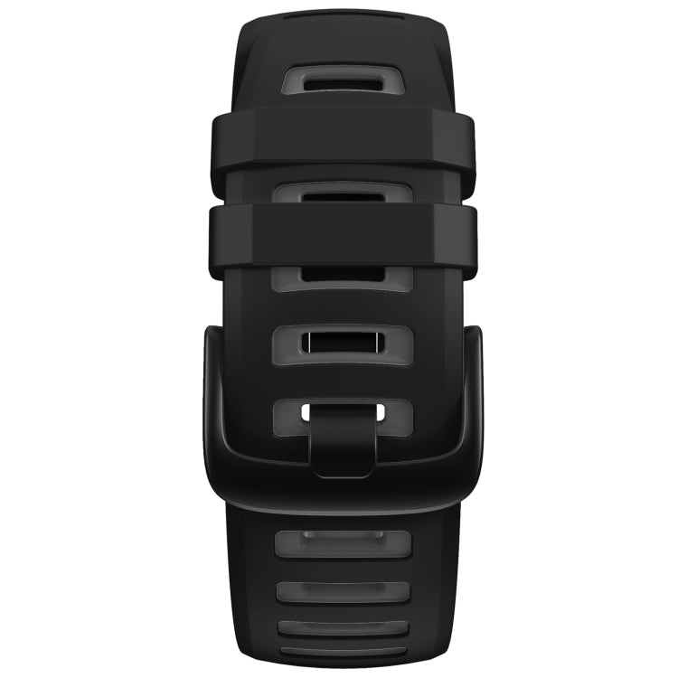 For Garmin Instinct / Instinct Esports Two-color Silicone Watch Band(Black+Grey) - Smart Wear by buy2fix | Online Shopping UK | buy2fix