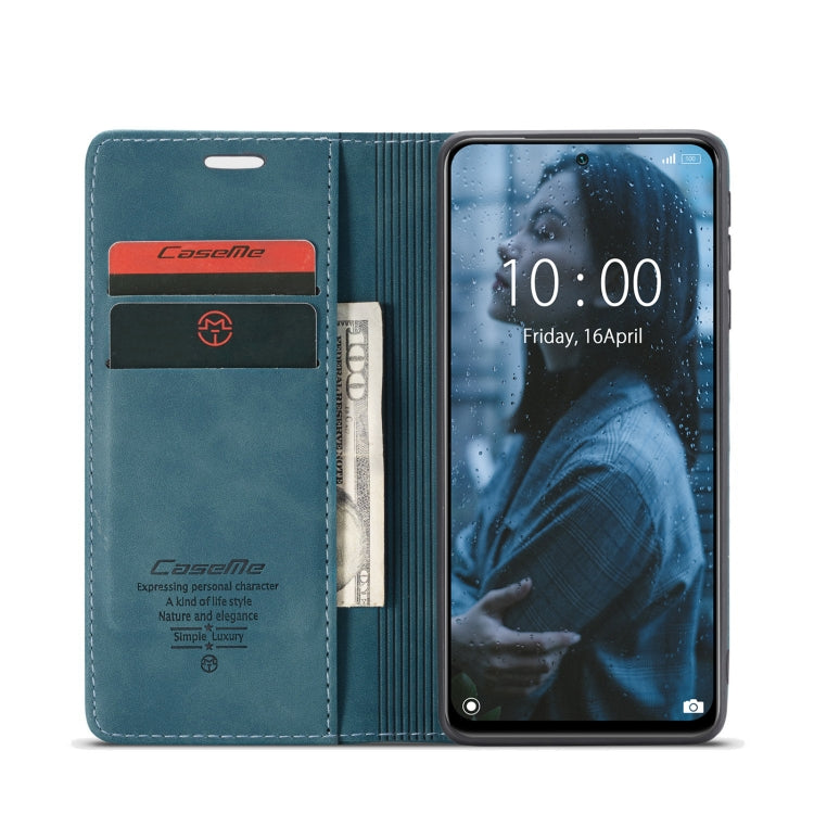 For Xiaomi Redmi Note 10 4G / Note 10s CaseMe 013 Multifunctional Horizontal Flip Leather Case with Holder & Card Slot & Wallet(Blue) - Xiaomi Cases by CaseMe | Online Shopping UK | buy2fix