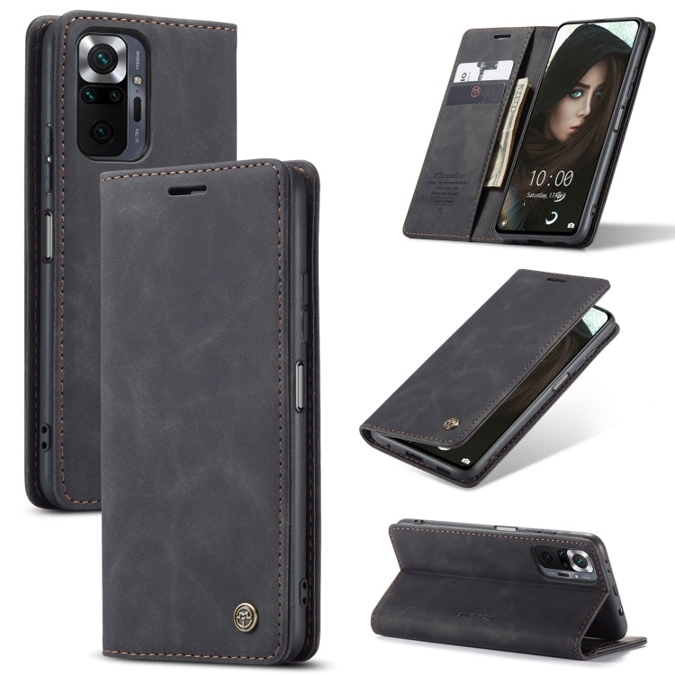 For Xiaomi Redmi Note 10 Pro 4G / Note 10 Pro Max CaseMe 013 Multifunctional Horizontal Flip Leather Case with Holder & Card Slot & Wallet(Black) - Xiaomi Cases by CaseMe | Online Shopping UK | buy2fix