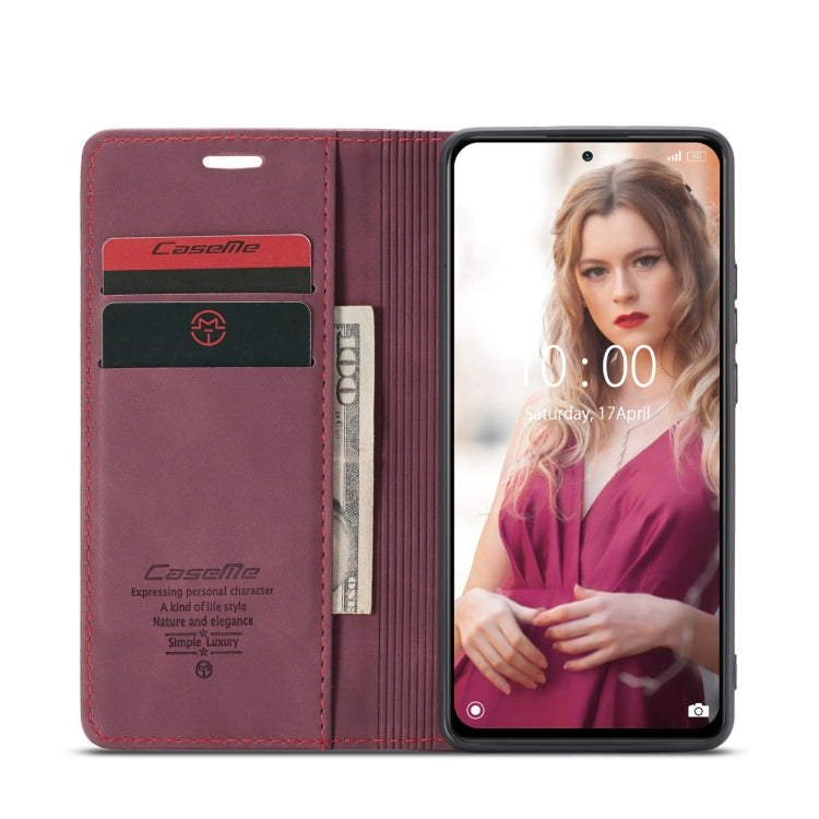 For Xiaomi Redmi Note 10 Pro 4G / Note 10 Pro Max CaseMe 013 Multifunctional Horizontal Flip Leather Case with Holder & Card Slot & Wallet(Wine Red) - Xiaomi Cases by CaseMe | Online Shopping UK | buy2fix