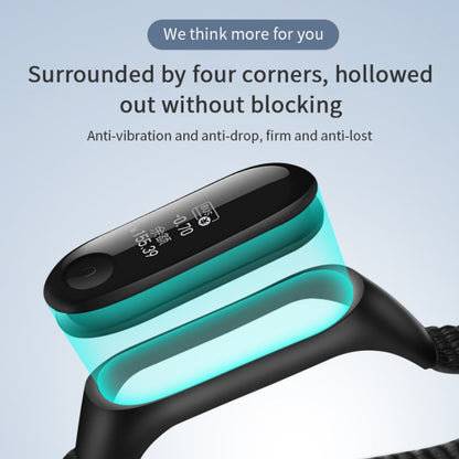 For Xiaomi Mi Band 6 Nylon Weave Watch Bands(Official Black) - Smart Wear by buy2fix | Online Shopping UK | buy2fix