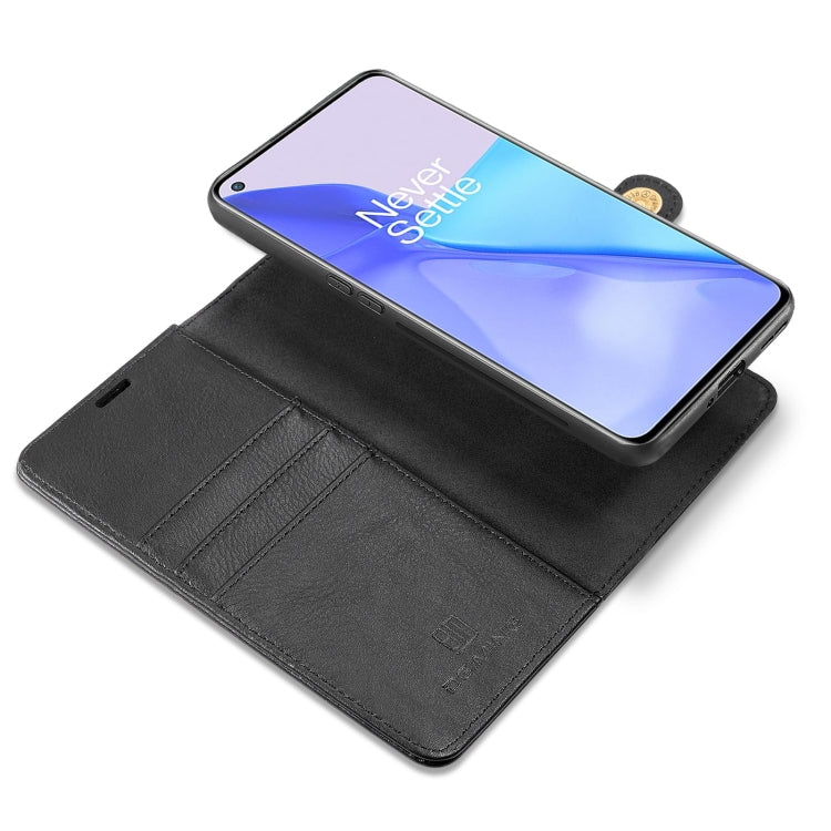 For OnePlus 9 DG.MING Crazy Horse Texture Flip Detachable Magnetic Leather Case with Holder & Card Slots & Wallet(Black) - OnePlus Cases by DG.MING | Online Shopping UK | buy2fix