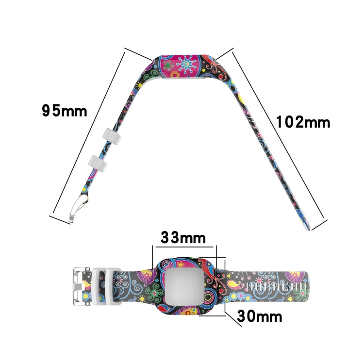 For Garmin Vivofit JR3 Silicone Printing Watch Band(Facial Makeup) - Watch Bands by buy2fix | Online Shopping UK | buy2fix