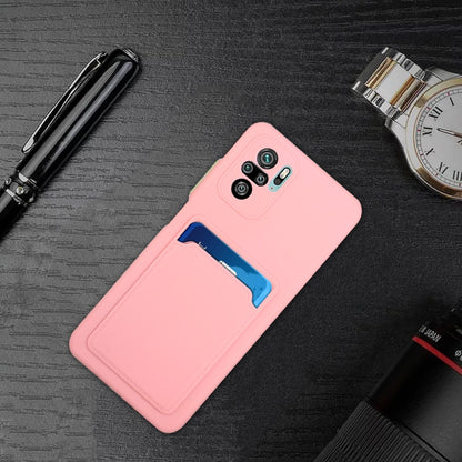 For Xiaomi Redmi Note 10 Pro Card Slot Design Shockproof TPU Protective Case(Pink) - Xiaomi Accessories by buy2fix | Online Shopping UK | buy2fix