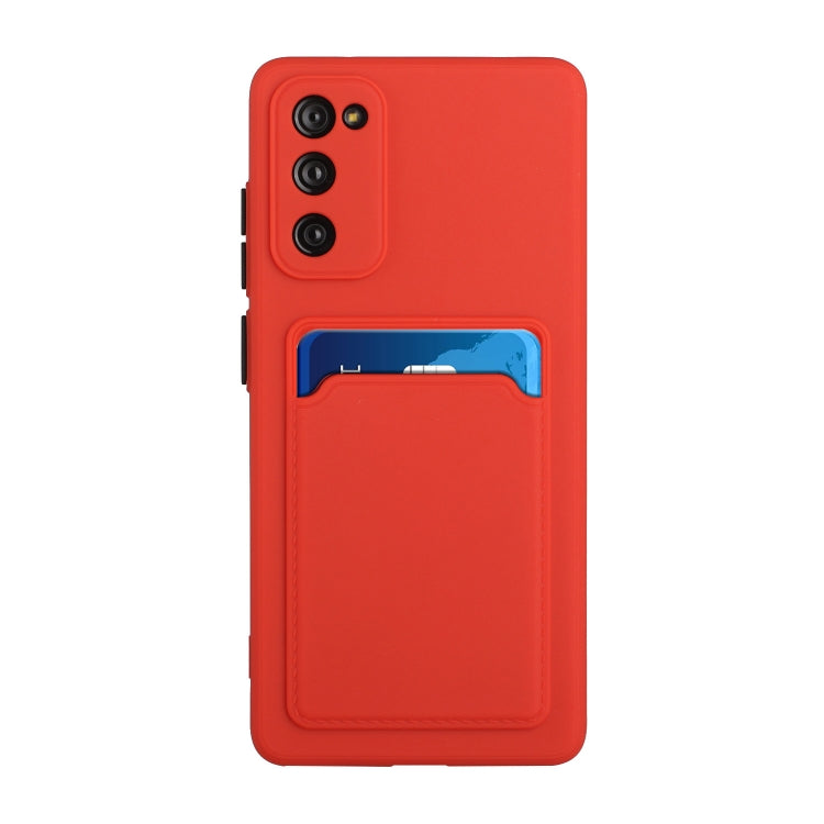 For Samsung Galaxy S20 FE Card Slot Design Shockproof TPU Protective Case(Red) - Samsung Accessories by buy2fix | Online Shopping UK | buy2fix