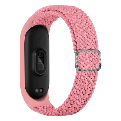For Xiaomi Mi Band 6 / 5  / 4 / 3 Adjustable Nylon Braided Elasticity Watch Band(Pink) - Smart Wear by buy2fix | Online Shopping UK | buy2fix