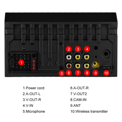 A2891 7 inch Car HD MP5 Carplay Bluetooth Music Player Reversing Image All-in-one Machine Support FM / U Disk with Remote Controler, Style:Standard + 4LEDs Light Camera - In Car by buy2fix | Online Shopping UK | buy2fix