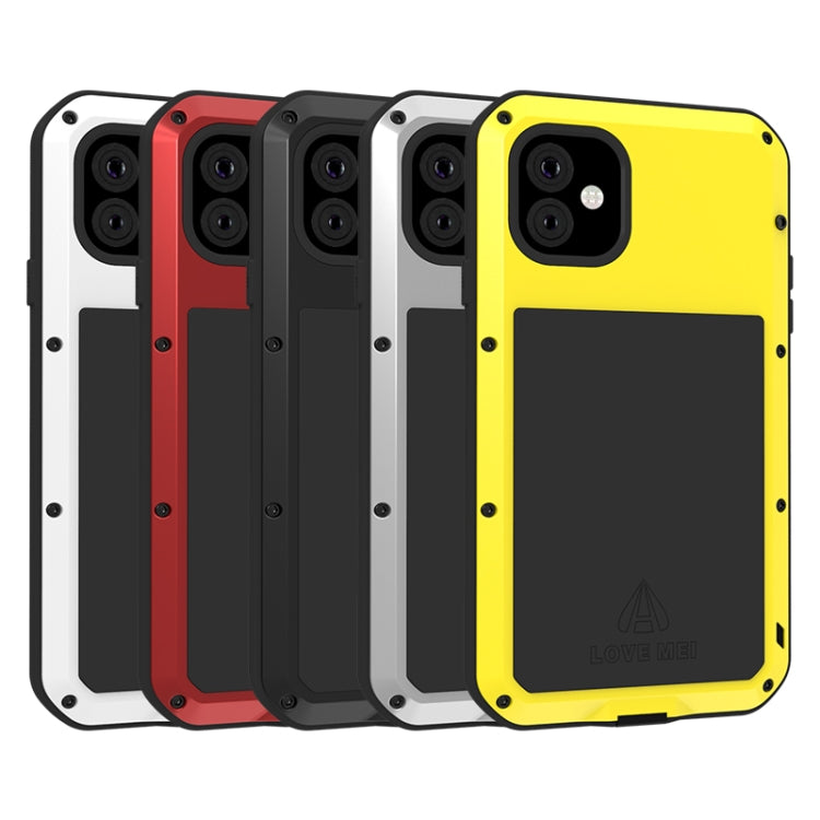 For iPhone 11 LOVE MEI Metal Shockproof Waterproof Dustproof Protective Case(Red) - iPhone 11 Cases by LOVE MEI | Online Shopping UK | buy2fix