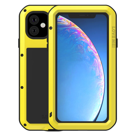 For iPhone 11 LOVE MEI Metal Shockproof Waterproof Dustproof Protective Case(Yellow) - iPhone 11 Cases by LOVE MEI | Online Shopping UK | buy2fix