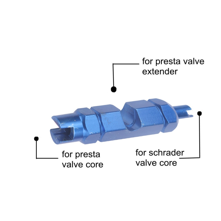 A5595 2 PCS 40mm Blue French Tubeless Valve Core with Blue Disassembly Tool for Road Bike - Outdoor & Sports by buy2fix | Online Shopping UK | buy2fix