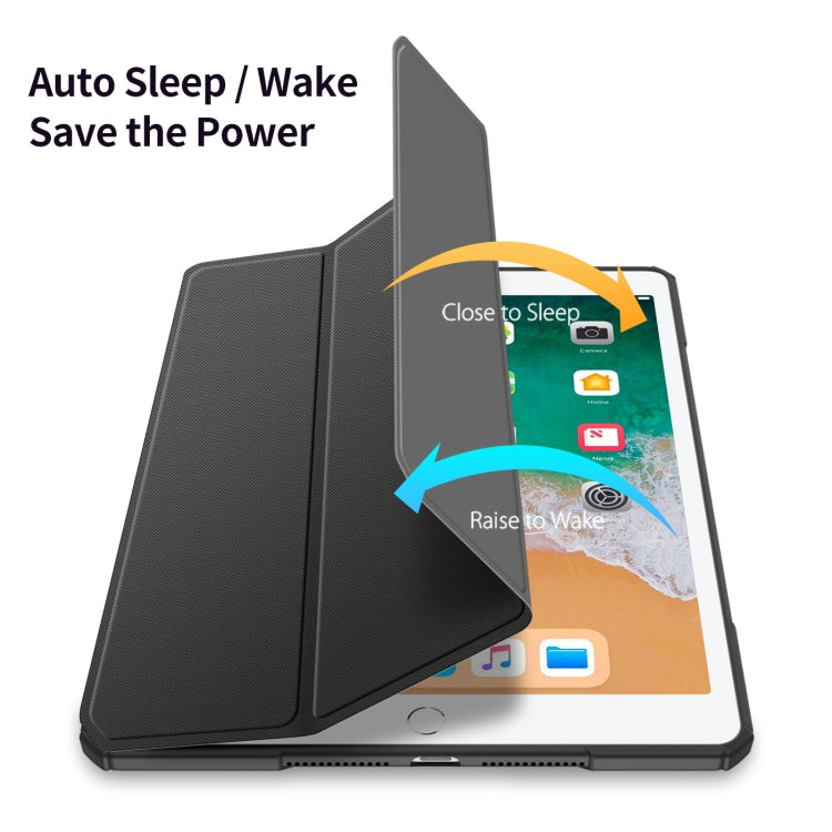 DUX DUCIS TOBY Series Shockproof PU Leather + PC + TPU Horizontal Flip Case with Holder & Pen Slot & Sleep / Wake-up Function For iPad 9.7 inch 2017 / 2018(Black) - iPad 9.7 (2018) & (2017) Cases by DUX DUCIS | Online Shopping UK | buy2fix