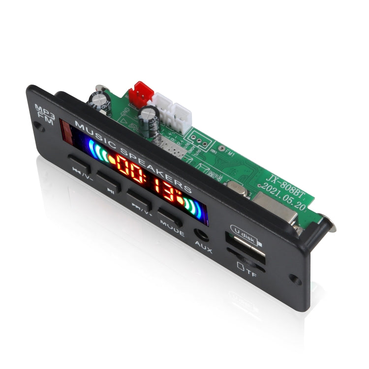 JX-808BT Car 12V Audio MP3 Player Decoder Board FM Radio USB, with Bluetooth / Remote Control / Recording - In Car by buy2fix | Online Shopping UK | buy2fix